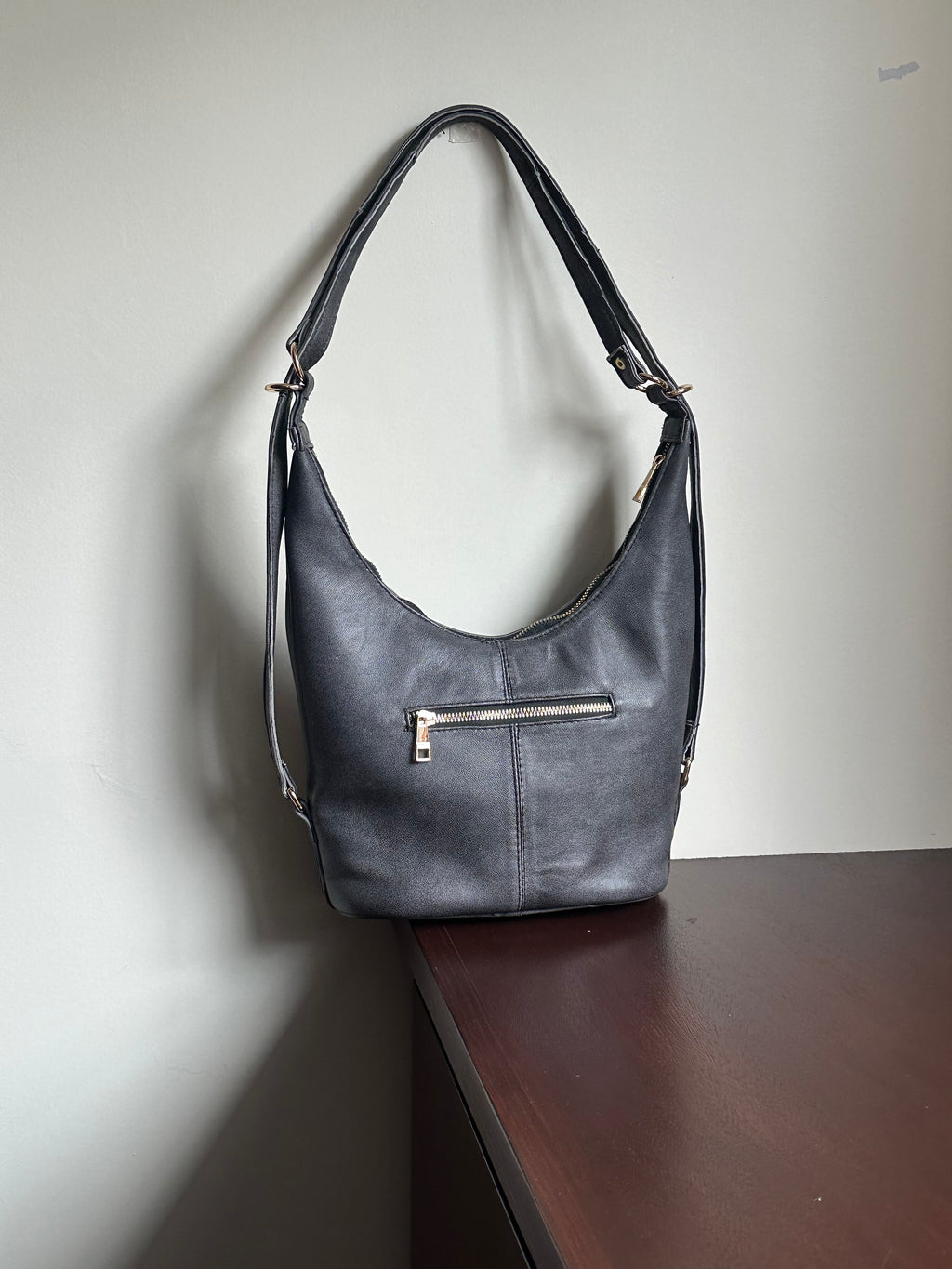 MILA MINI piel lisa gris